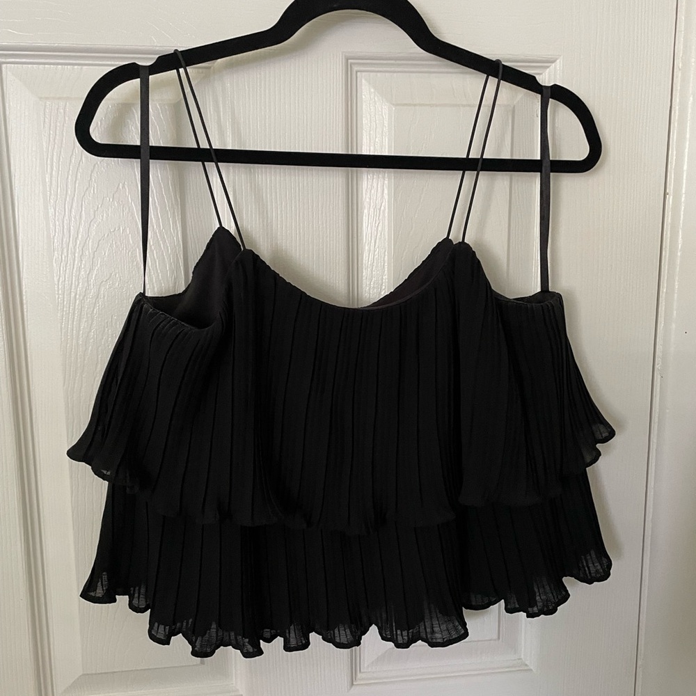 Black Tiered Blouse